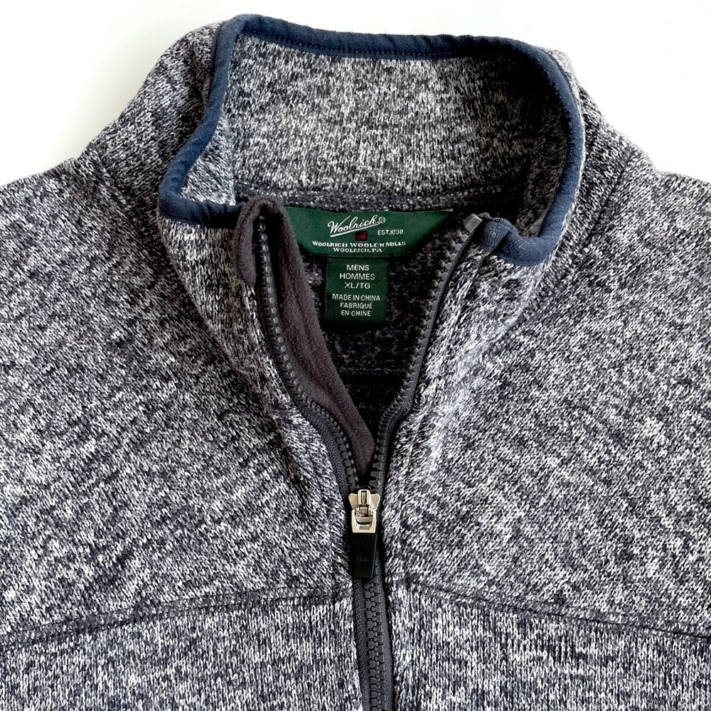 Woolrich Quarter Zip Pullover Sweater,‎ Grey, Men’s XL - Picture 5 of 9